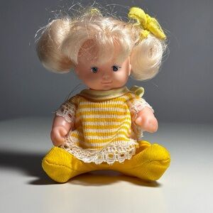 Cititoy 1985 Li'l Baby Doll Yellow Outfit Cute Vintage Toy